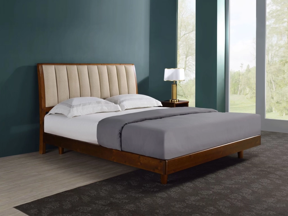 伊凡淺胡桃標準雙人床組