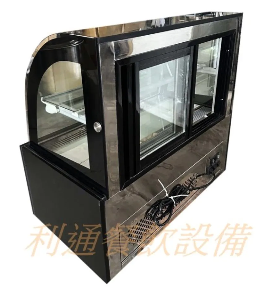 鋰奇蒙-蛋糕櫃.3尺-桌上型.(弧形).(黑色)