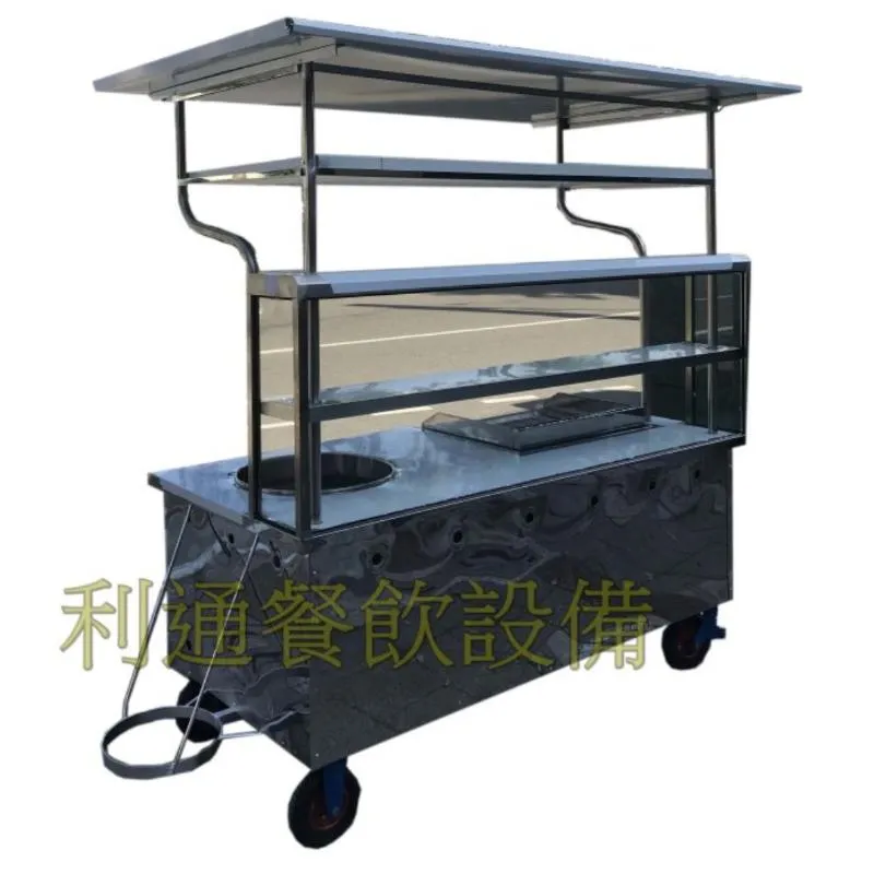 煎台+湯桶+瓦斯架.車仔台.(前玻璃)