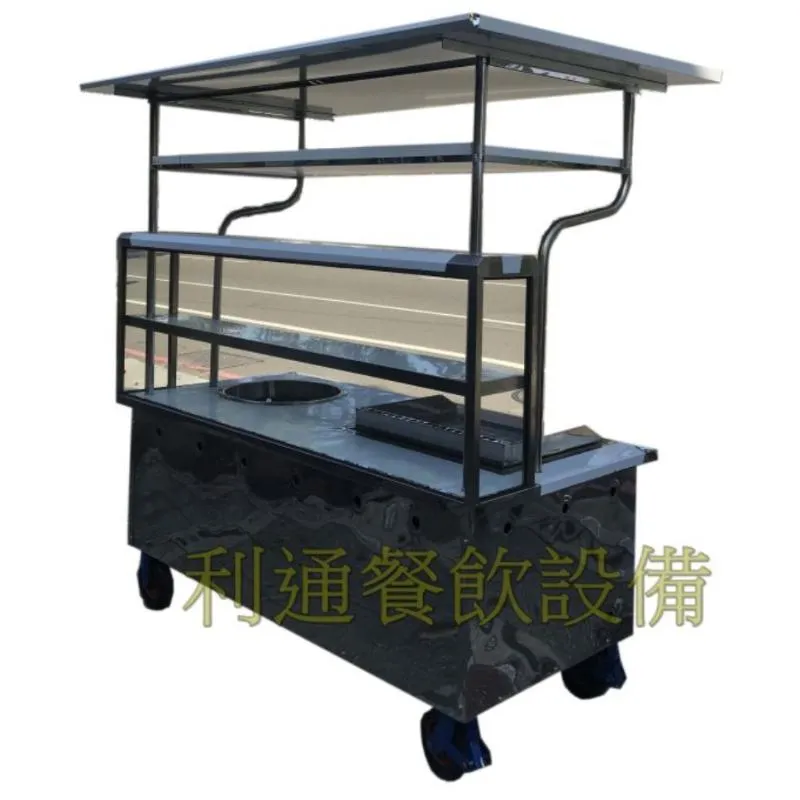 煎台+湯桶+瓦斯架.車仔台.(前玻璃)