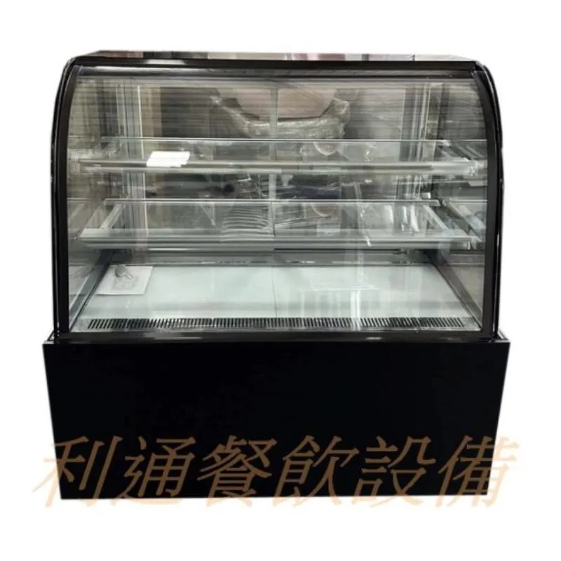 鋰奇蒙-蛋糕櫃.4尺-落地型.(弧形).(黑色)