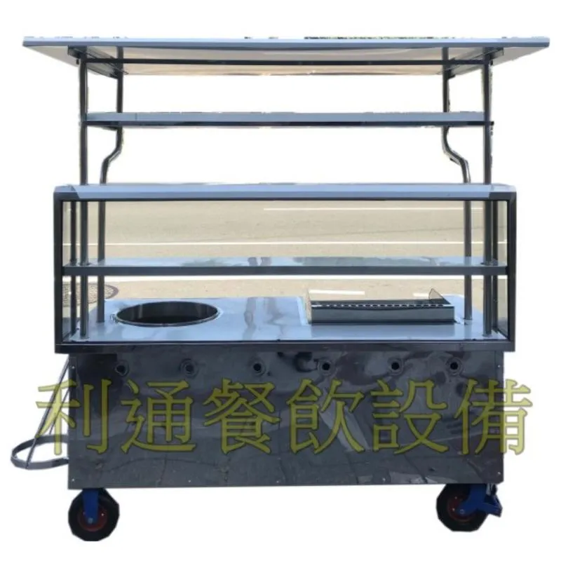 煎台+湯桶+瓦斯架.車仔台.(前玻璃)