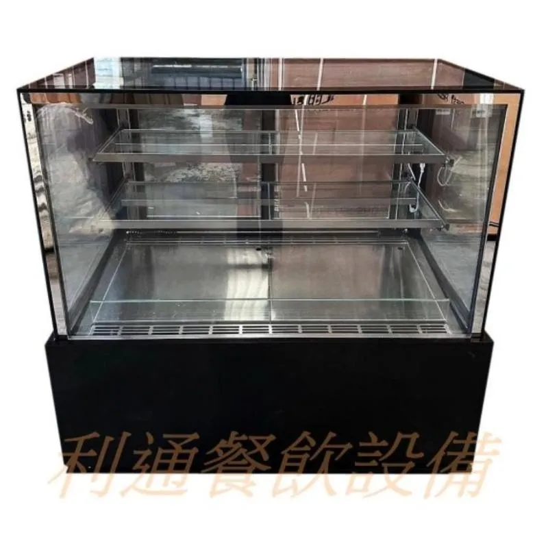 鋰奇蒙-蛋糕櫃.4尺-落地型.(直角型).(黑色)