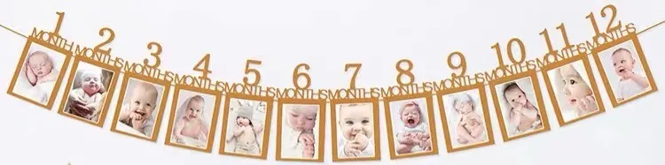 INS木色數字拉旗相框