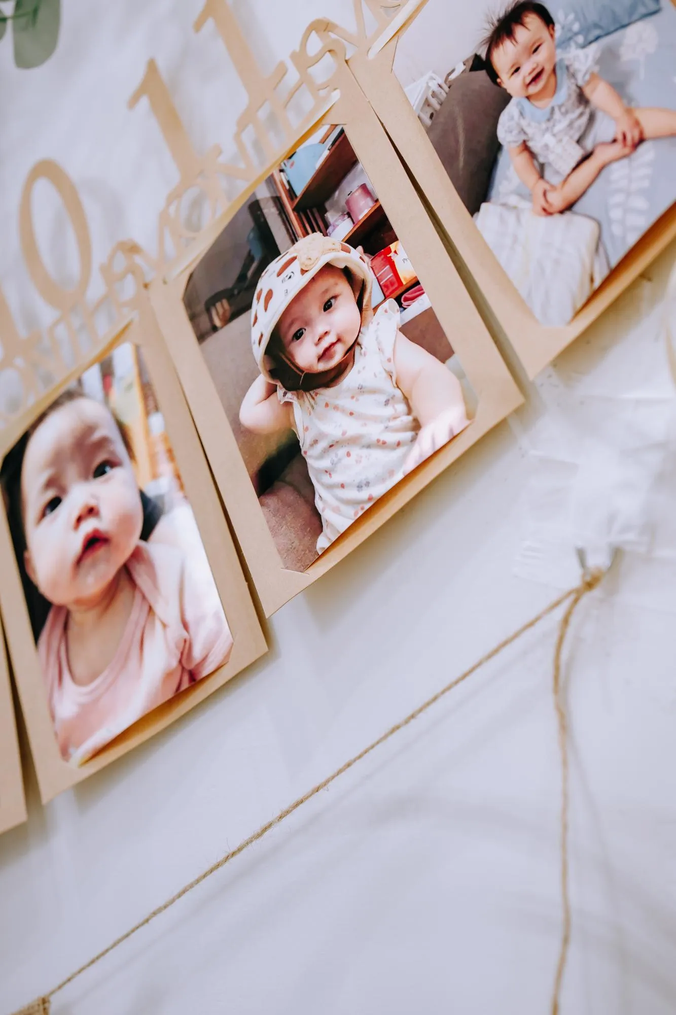 INS木色數字拉旗相框