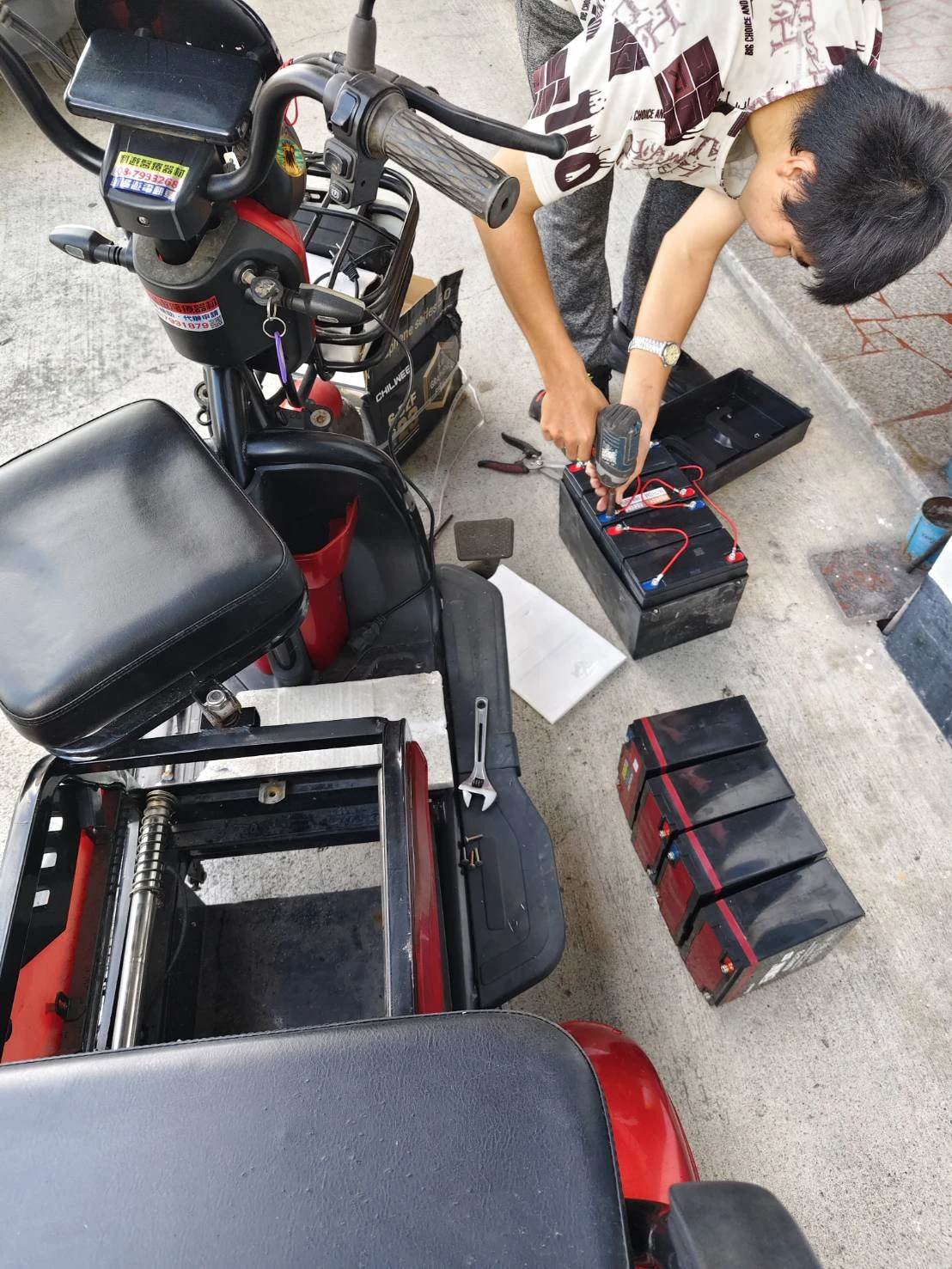 工事紀錄｜高朗村電動車更換全新電池