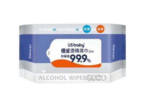優生酒精濕巾超厚型20抽-單包入