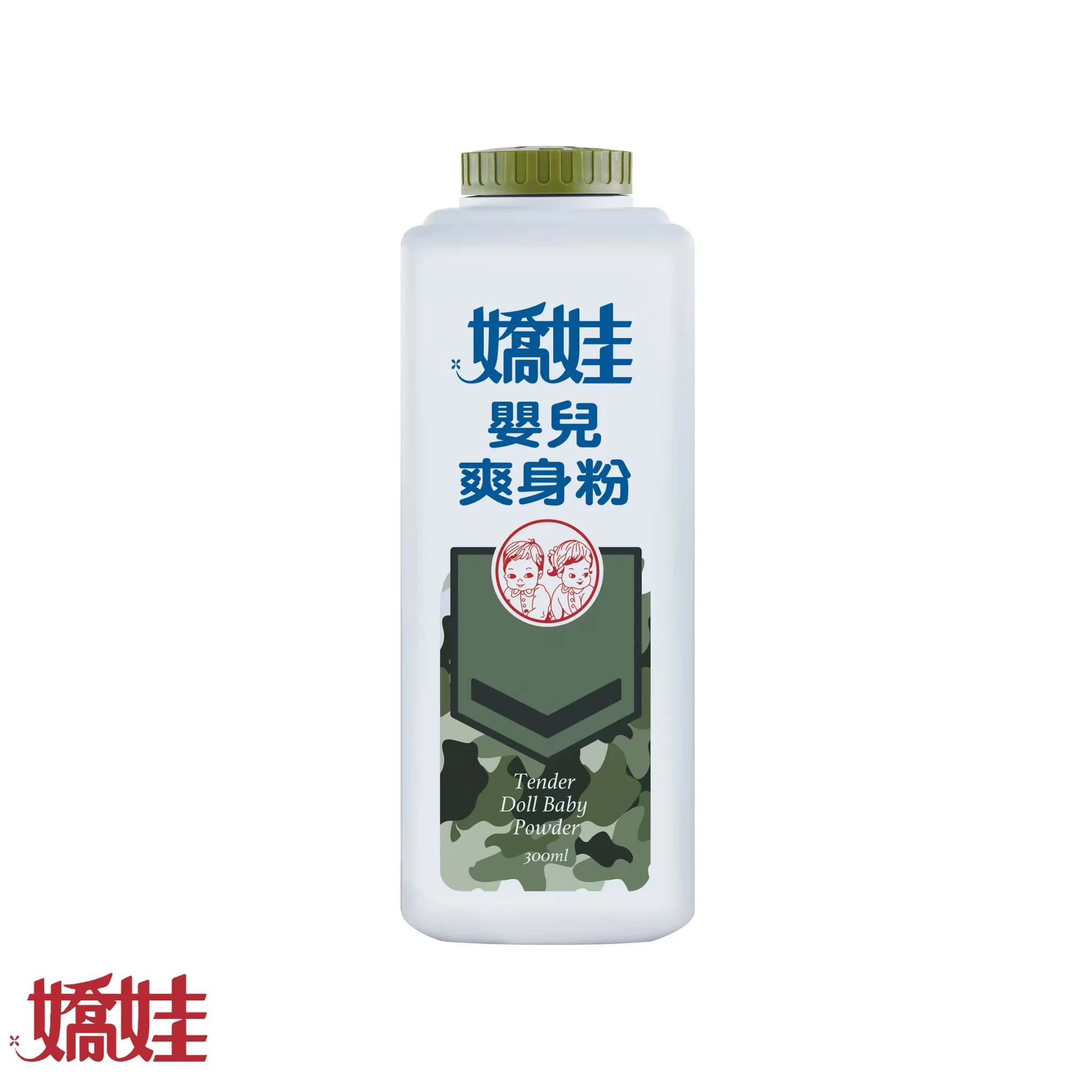 嬌娃 爽身粉-迷彩版 300g 【嬰兒】【涼性】