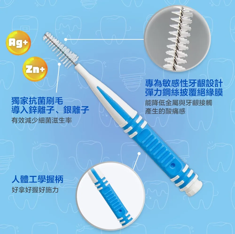 奈森克林 I型抗菌牙間刷齒間刷-M(10支/卡) 1.2MM