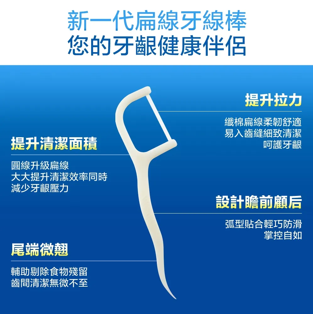 扁線牙線棒【單支包】(50支/盒)
