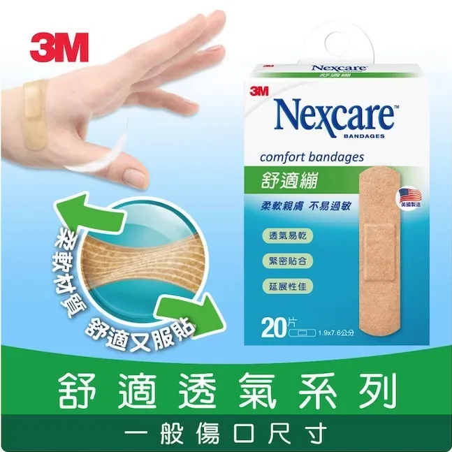 3M Nexcare 舒適繃 1.9x7.6cm (20片/包)
