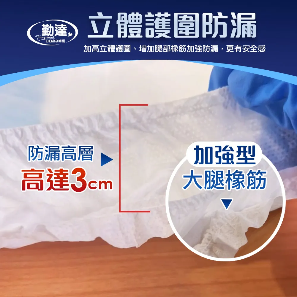 【勤達】加寬加長瞬吸親膚成人尿片-30片/包(單包)H550
