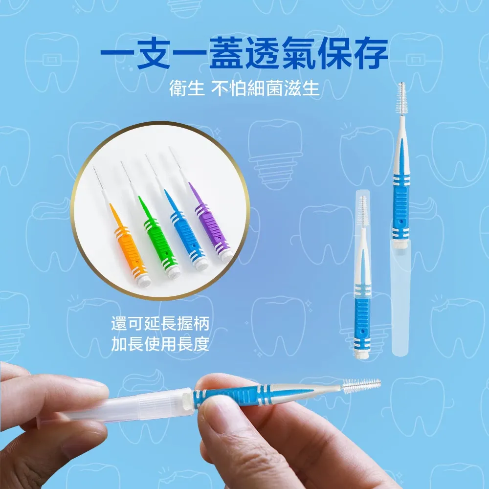 奈森克林 I型抗菌牙間刷齒間刷-SSSS(10支/卡) 0.6MM