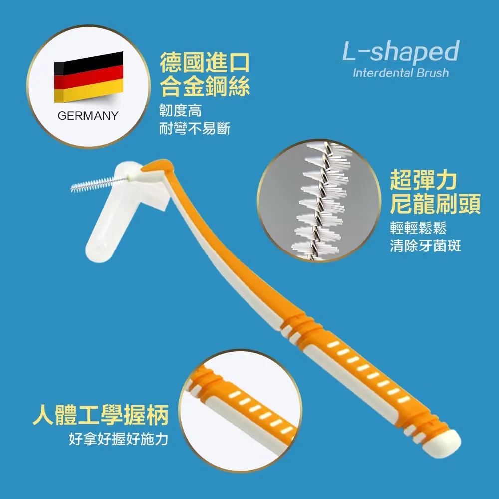奈森克林 L型牙間刷齒間刷-SSSS(10支/卡)最小通過徑 0.6mm