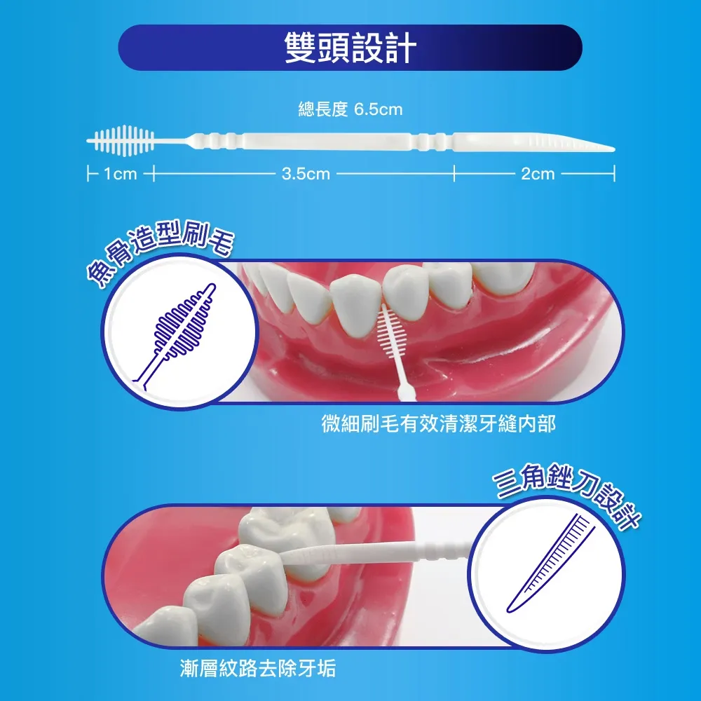 奈森克林 葉形雙效牙籤刷300支