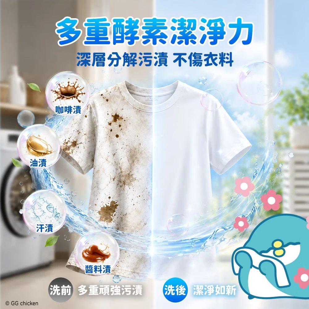 奈森克林 X PPMINI小小企鵝 聯名酵素洗衣膠囊 洗衣球 22顆/袋 (清新花香．葡萄柚木梨茉莉)