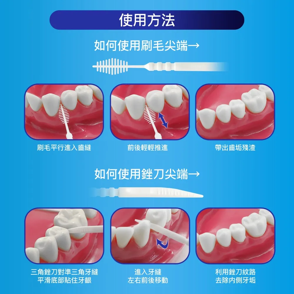 奈森克林 葉形雙效牙籤刷300支