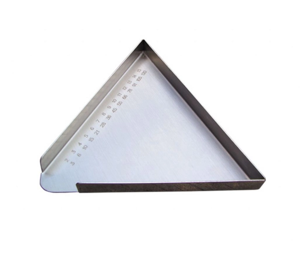 不鏽鋼三角型數藥盤【刻度】