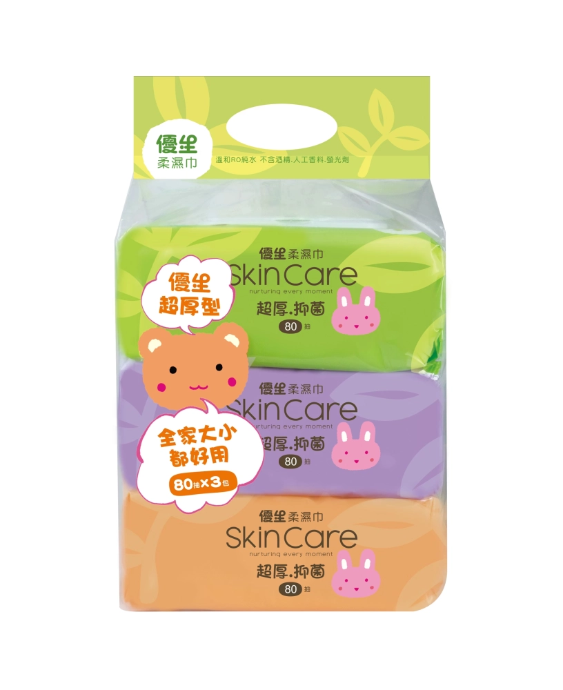 優生 柔濕巾-【超厚型】 80抽3入