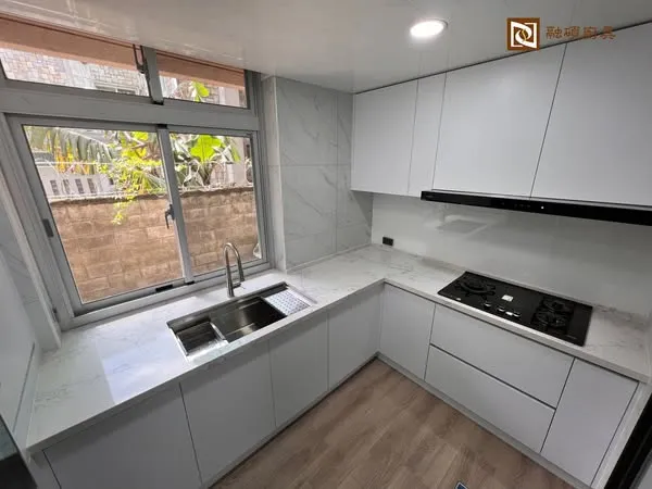 【莊頂路案】白色岩紋廚具