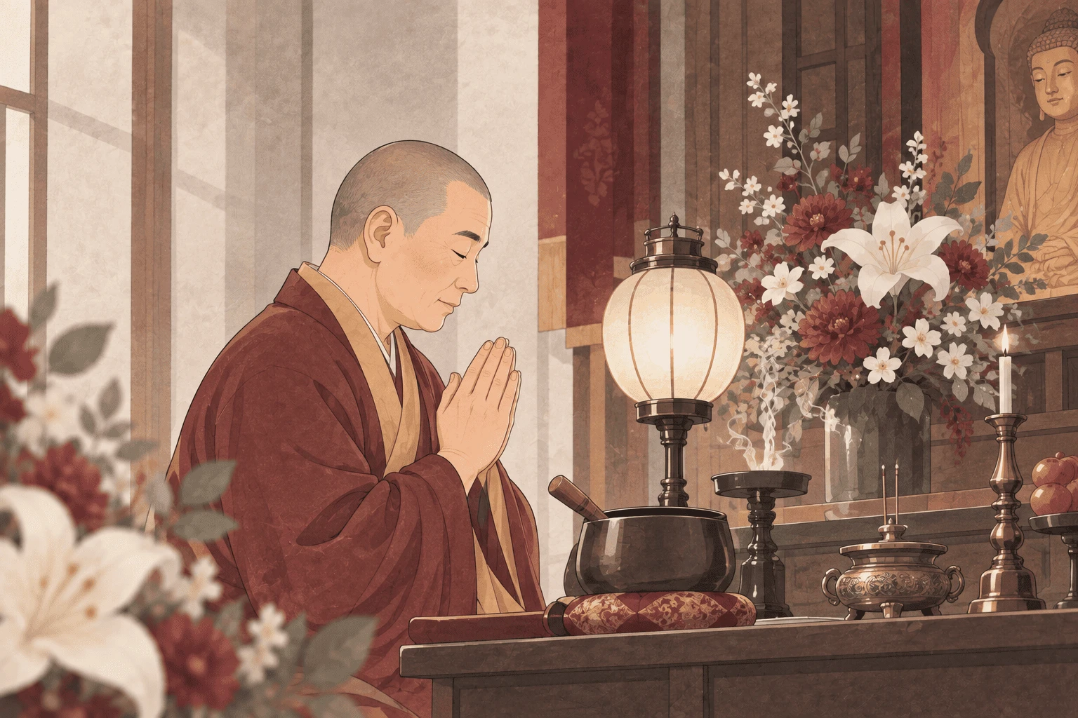 今天在道長的引領下，圓滿完成對年的法事。