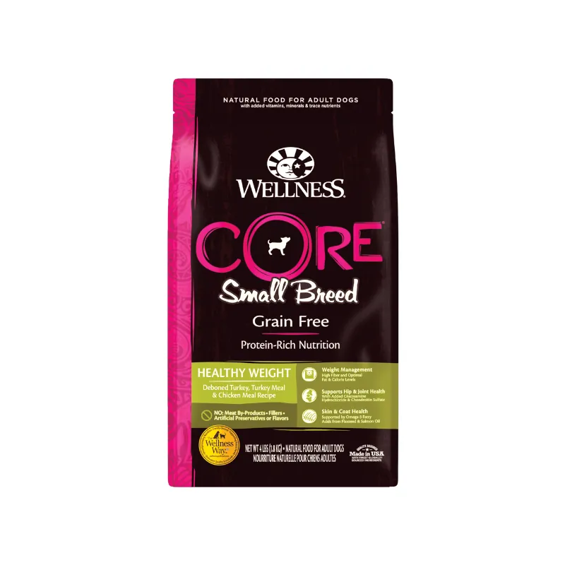 《寵物健康 WELLNESS》無穀低卡小型成犬(火雞)｜CORE無穀低卡小型成犬｜火雞肉｜狗顆粒乾糧