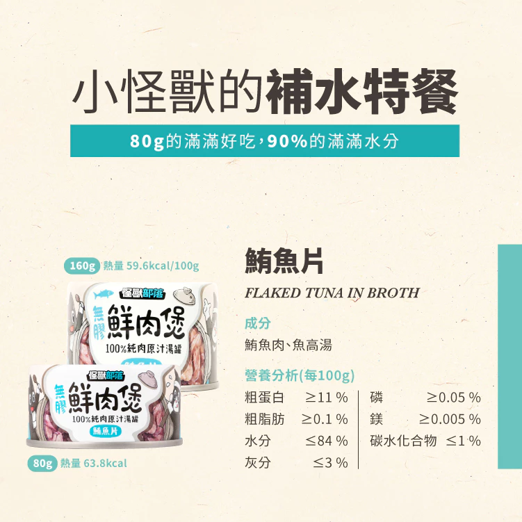 怪獸部落LitoMon 無膠鮮肉煲80g 犬貓副食罐