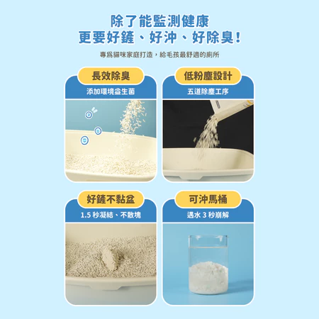 汪喵星球  泌尿健康檢測隱血砂 條型豆腐砂 2.7kg