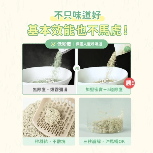 汪喵星球 益生菌消臭花草豆腐砂 (條型) 2.7kg