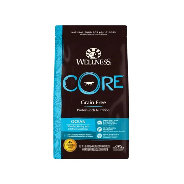 《寵物健康 WELLNESS》無穀成犬(魚)｜CORE無穀成犬｜深海魚｜狗顆粒乾糧