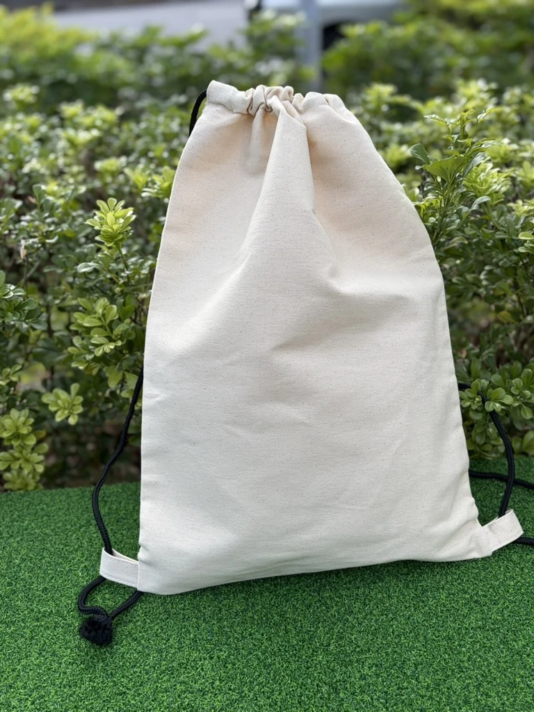 帆布後背束口袋 (大）
