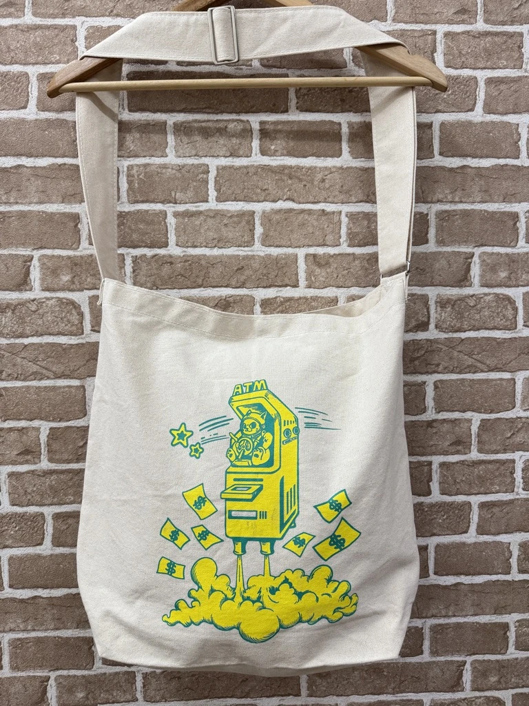 肩背大帆布袋 (肩帶可調）