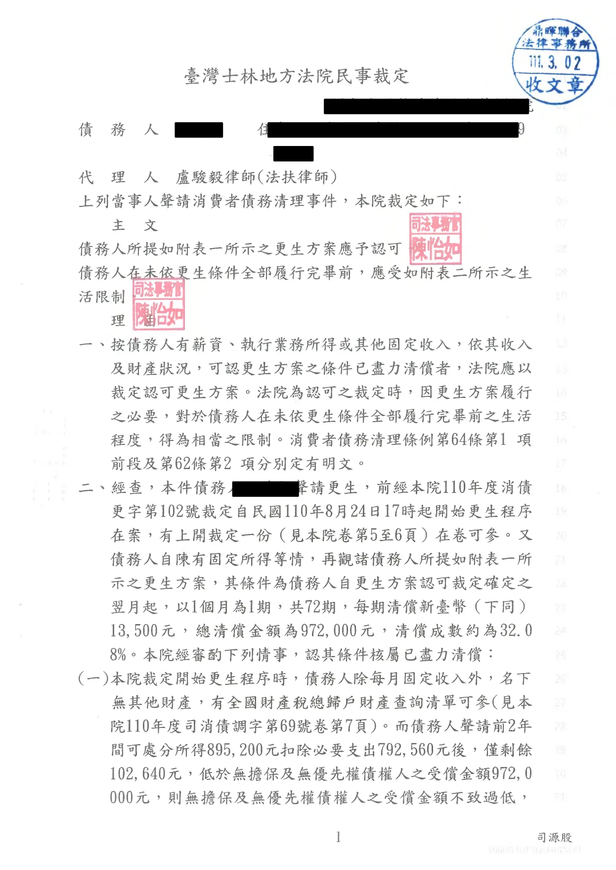 12.認可更生方案