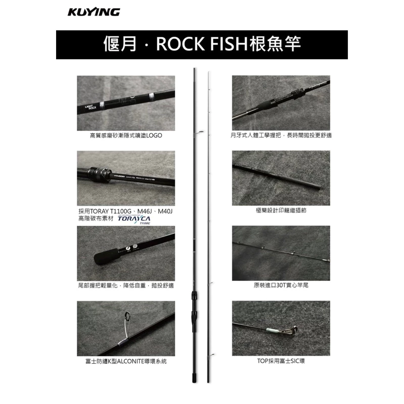 【LUREER】 酷影 KUYING 偃月 802M / 832MH 高階根魚竿 路亞竿 黑格 根魚 軟蟲 重根