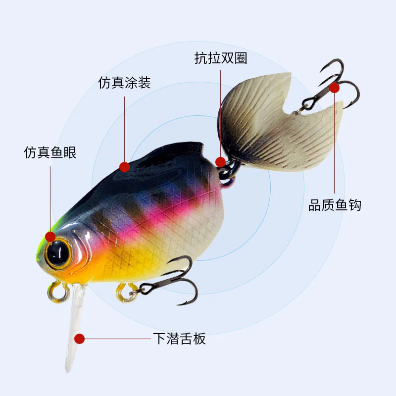 【LUREER】 雙節小金魚 米諾 6.8克 高仿真塗裝 路亞 金魚 多節魚