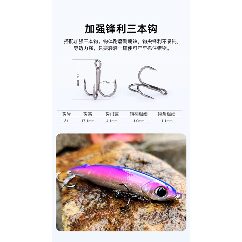 【LUREER】微物小鉛筆 小銀魚 3 / 5 / 8 /12克 顫沉 鐳射塗裝 鉛筆 路亞 微物 捲仔 溪流 沉水鉛筆
