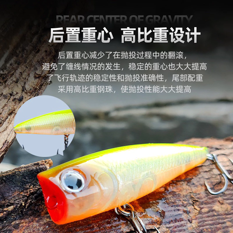 【LUREER】 水面系 撞水波趴 POP 4.5克 內置噪音響珠 大水花 微物 波爬 路亞 捲仔 溪流