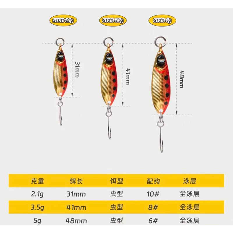 【LUREER】 ROVORO 高質感 SPOON 炫彩亮片 2.1 / 3.5 / 5 克 高品質 微鐵 捲仔 路亞