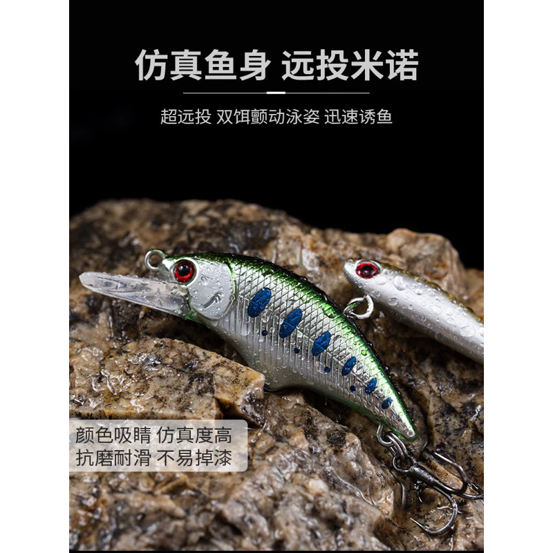 【LUREER】 雙鯊沉水米諾 5.5克 雙重泳型 全新設計 米諾 微物 路亞 捲仔 三間 遠投