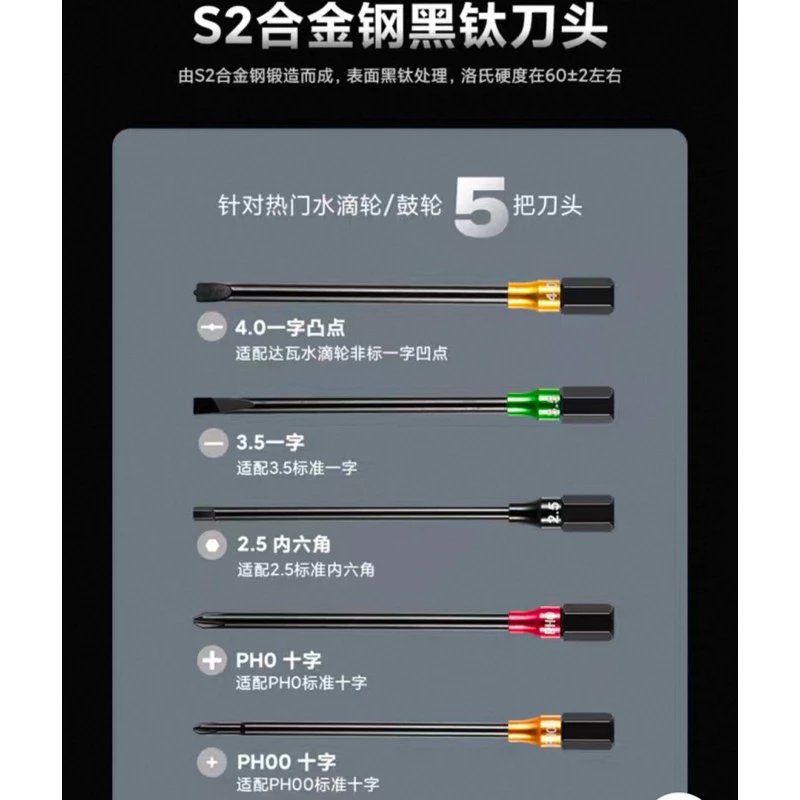 【LUREER】 PYL CHONDO S2合金鋼 多功能 長柄螺絲刀組 十字 一字 培林 改裝 保養 小烏龜 捲線器