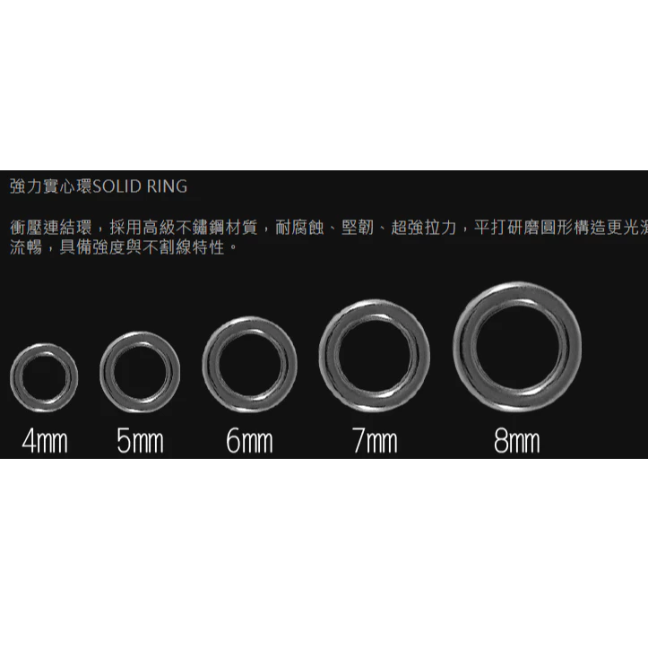 【LUREER】 SAME 莎美 強力實心環 SOLID RING 路亞