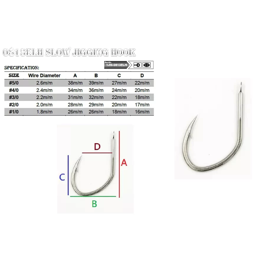 【LUREER】 GHOST BLADE 鬼刃 0813ELH 慢速鐵板鉤 穴明鉤 慢鐵 SLOW JIGGING