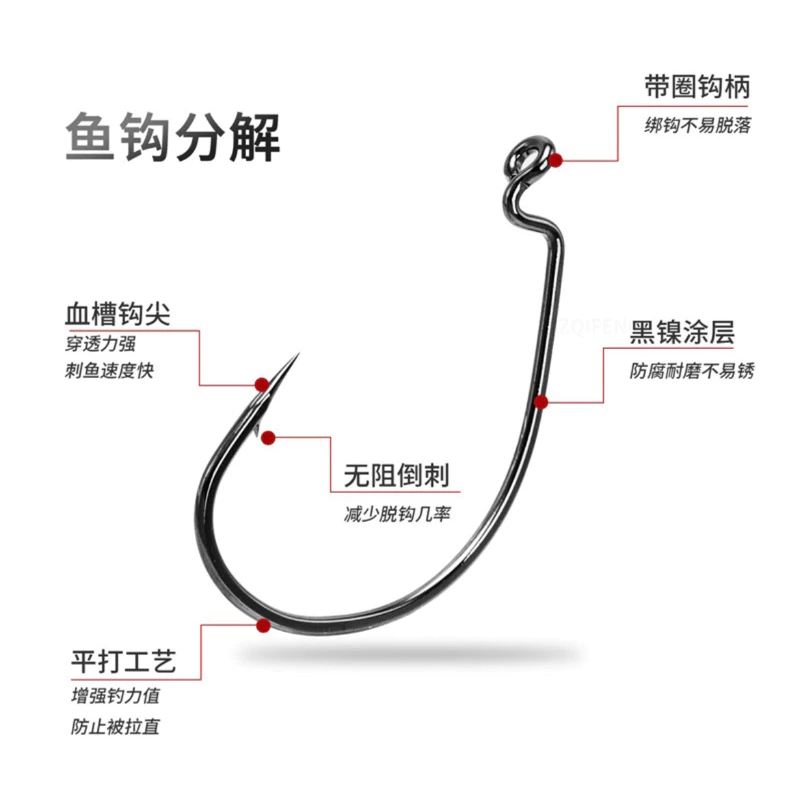 【LUREER】大物專用 8/0# 10/0# 12/0# 高貫穿 曲柄鉤 6倍加粗 魚虎 大T尾 泰國鱧 軟蟲 熱狗