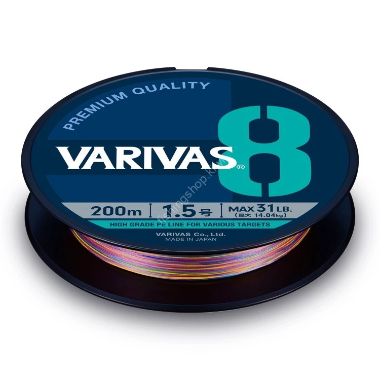【LUREER】 VARIVAS 8 日本製 8股PE線 300米 五色 高強度 高耐久性 高感度 8×PE線 船釣