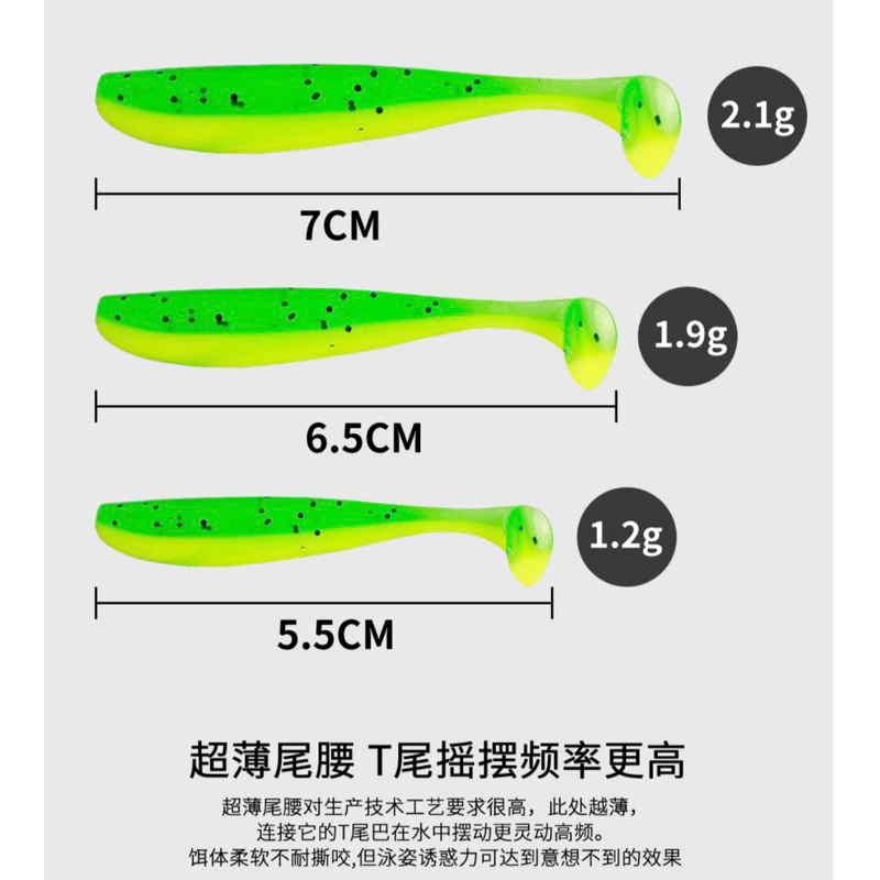 【Lureer 】雙色 T尾軟蟲 20入 加味 高品質 5.5/7公分 路亞 微物 溪流 小搞搞 根魚 軟蟲 RB2