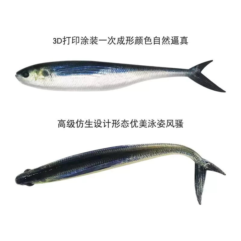 【LUREER】 3D仿生鮁魚軟餌 6.5 / 12.5 / 16公分 剪刀尾 《2入盒裝》高比重 軟魚 軟蟲 路亞