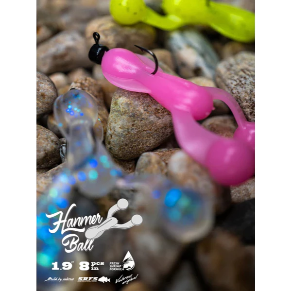 【LUREER】VALOROUS 擺錘蝦 Hammer Ball 1.9吋 8入 軟蟲餌 根釣 黑鯛 石斑 海水路亞
