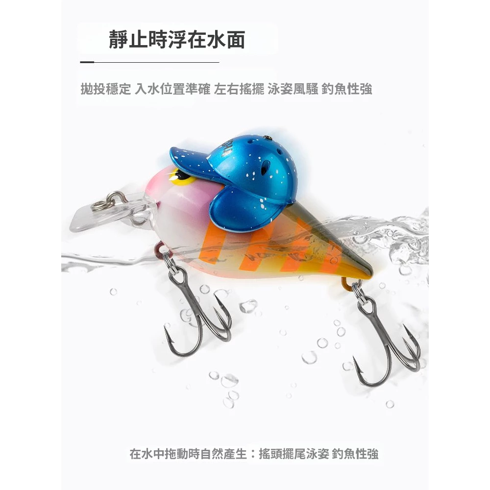 【LUREER】 帽哥Crank 小胖 10克 <酷炫安全帽造型> 路亞 管池 米諾