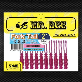 【LUREER】 MR.BEE蜜蜂先生 叉尾蟲軟蟲 2