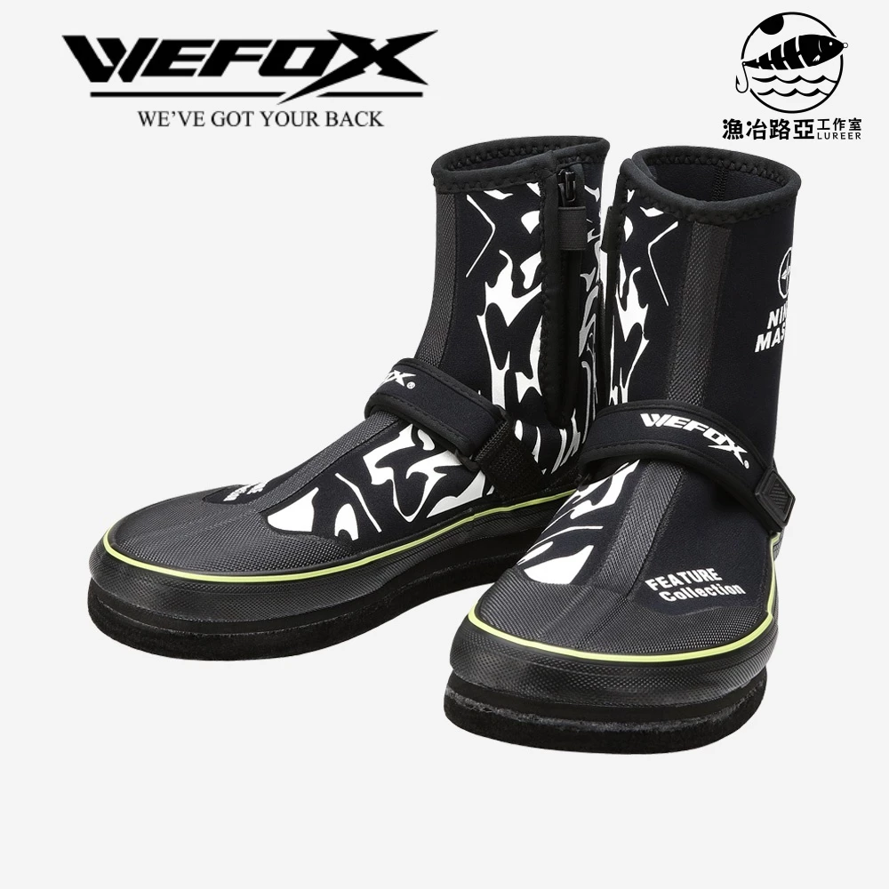 【LUREER】 WEFOX NJ-101 毛氈短釘鞋 <釣魚人必備全新升級> 菜瓜布 加釘 朔溪鞋 防滑鞋
